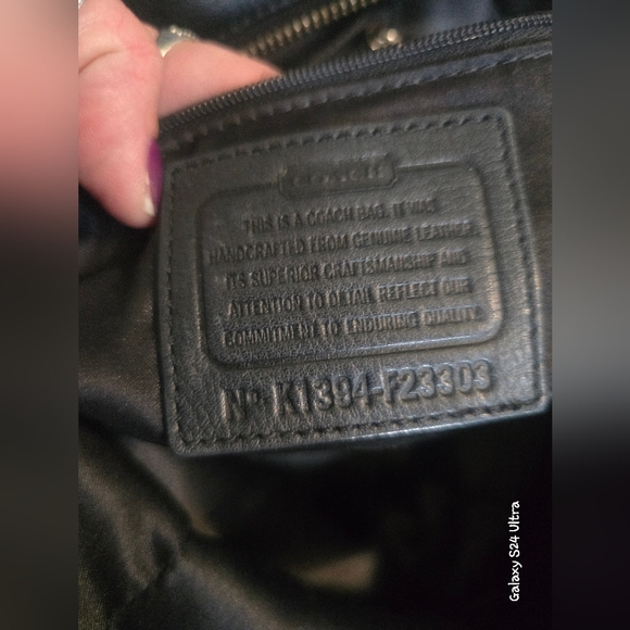 Coach Taylor Mixed N/S Tote In Black Leather/Snakeskin. Style #F23303 in GUC - Picture 13 of 16